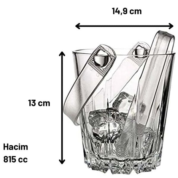 Hielera De Vidrio Con Pinza  Karat Pasabahce / 800 Ml - Image 3