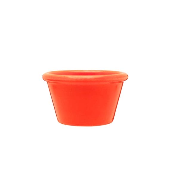 Ramekin naranja de 3 oz ideal para acompañamientos y dips