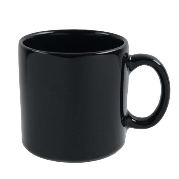 Taza Negra De Cerámica 360 Ml