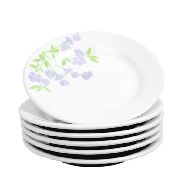 Plato Postre De Cerámica Decorado Florata Lilac 19 Cm