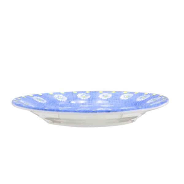 Plato Postre De Cerámica 19 Cm Decorado Margaritas
