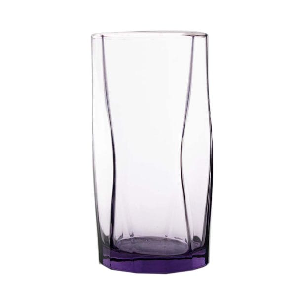 Vaso De Vidrio Kiub High Ball Morado / 400 Ml