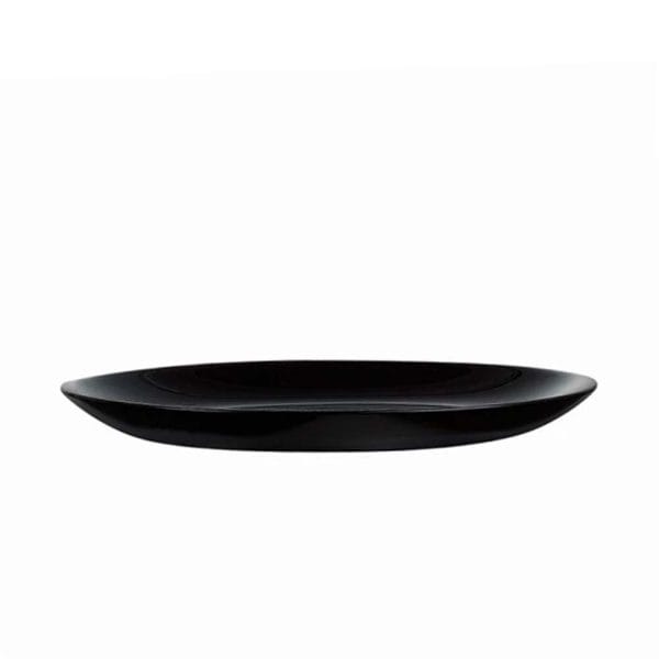 Plato Postre Vidrio Opal Diwali Luminarc Negro / 19 Cm