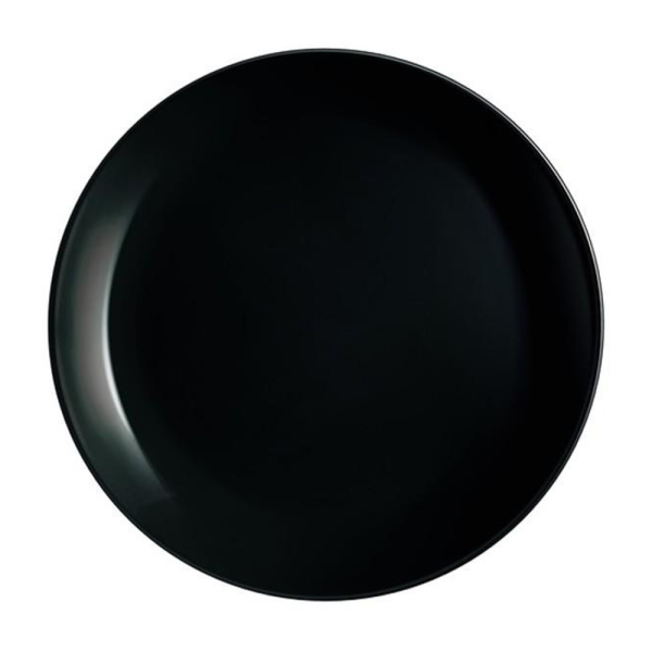 Plato Postre Vidrio Opal Diwali Luminarc Negro / 19 Cm - Image 2