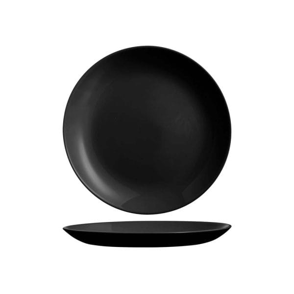 Plato Postre Vidrio Opal Diwali Luminarc Negro / 19 Cm - Image 3