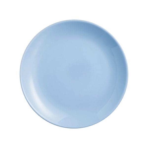 Plato Trinche Vidrio Opal Diwali 27 Cm Francia Azul Celeste