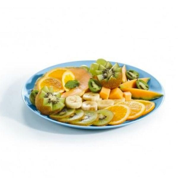 Plato Trinche Vidrio Opal Diwali 25 Cm Azul Celeste Luminarc