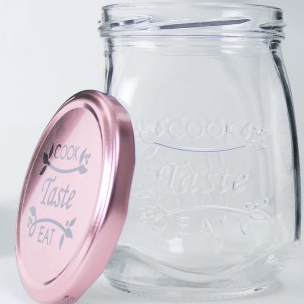 Frasco Especieros De Vidrio Tapa De Metal Rosado / 550 Ml - Image 3