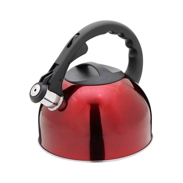 Tetera De Estufa Acero Inoxidable Roja 2.8 Litros