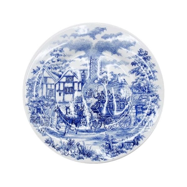 Plato Postre De Cerámica 19 Cm Decorado Cena Inglesa