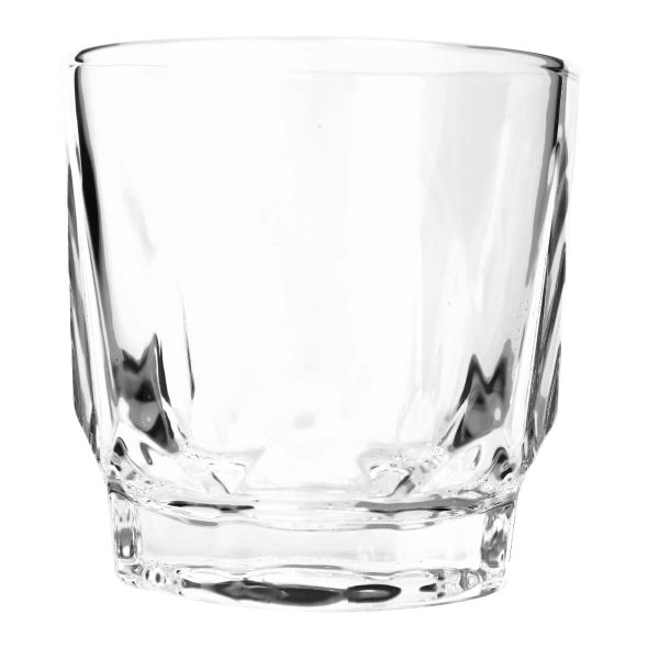 12 Vasos de Vidrio Whiskey Estrella Transparente 340 ml